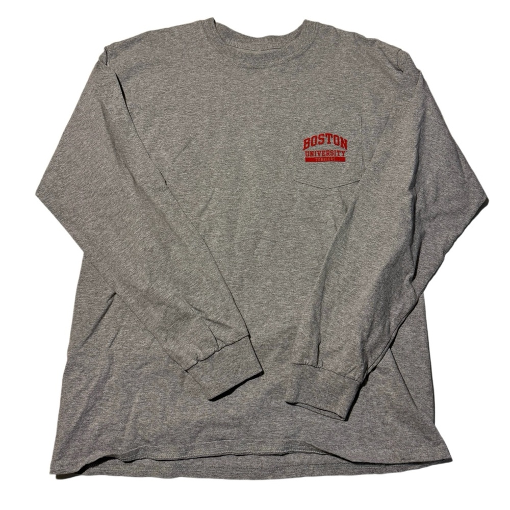 Boston University Long Sleeve Pocket Shirt
